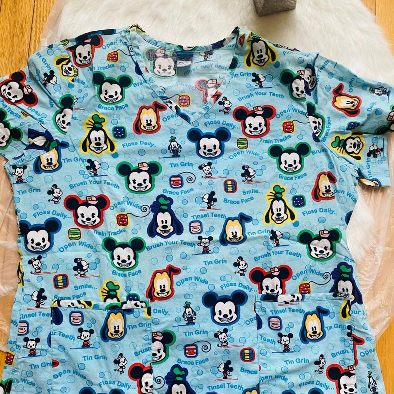 Disney Mickey Mouse And Friends Kids' Scrub Top